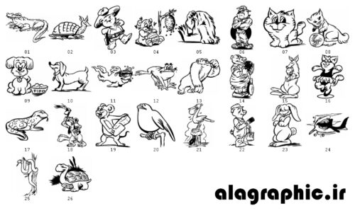 وکتور حیوانات عروسکی